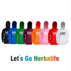 Bluza damska z kapturem i kieszenią kangurkową, nadruk LGH